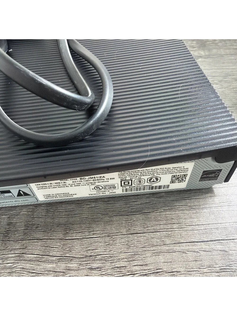 Samsung BD-Jm51 Curved Blu-Ray Disc DVD Player No Remote - TESTED Works!!